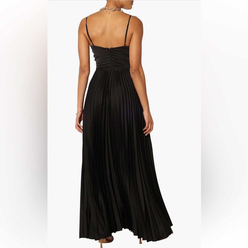 Petal & Pup Black Pleated Spaghetti Strap Maxi Dress - Picture 2 of 5